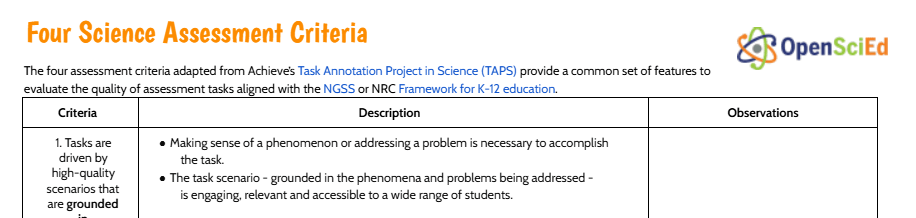 NGSS Assessment: Quick&nbsp;primer